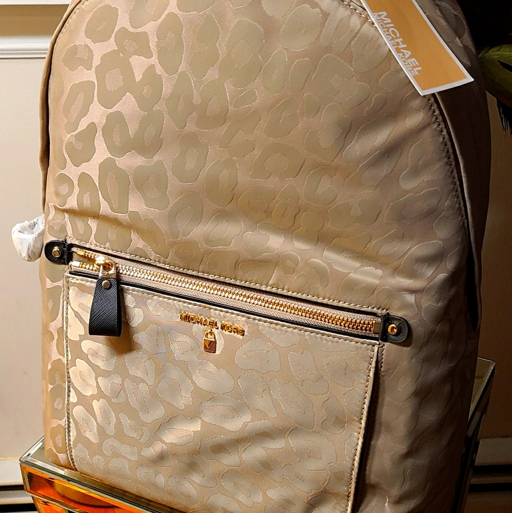 NWT michael kors large animal print backpack